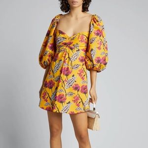 A.L.C. Elle Floral Puff Sleeve Mini Dress